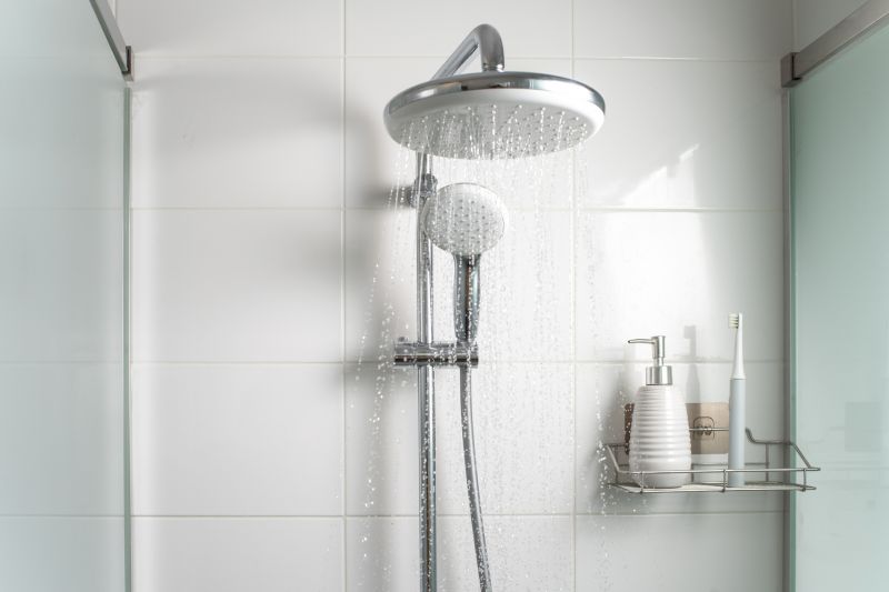 Rain Shower Head in a Contemporary Bathroom