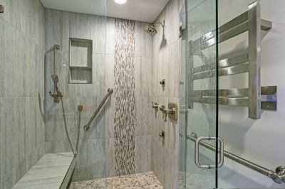 Built-in Niche with Mosaic Tile